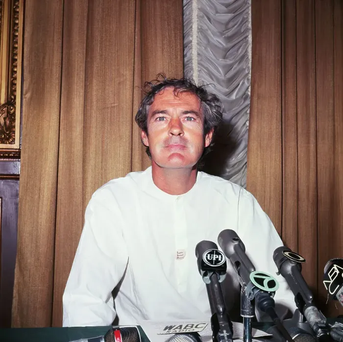 Framed Print : Timothy Leary at Press Conference Framed Print : Timothy Leary at Press Conference