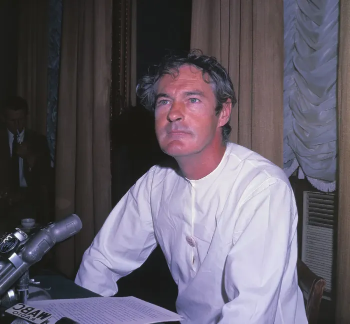 Framed Print : Timothy Leary at Press Conference Framed Print : Timothy Leary at Press Conference