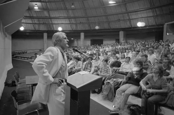 Framed Print : Timothy Leary Speaking to Audience from Podium Framed Print : Timothy Leary Speaking to Audience from Podium