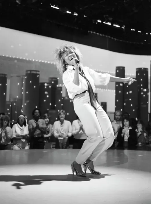 Framed Print : Tina Turner Performs On A TV Show