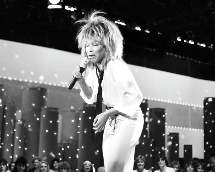 Framed Print : Tina Turner Performs On A TV Show