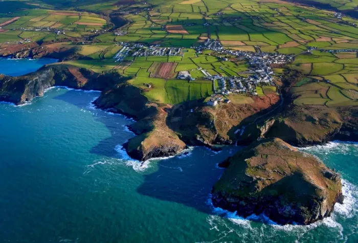 Framed Print : Tintagel from above Framed Print : Tintagel from above