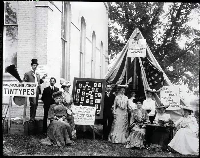 Framed Print : Tintype Tent At County Fair
