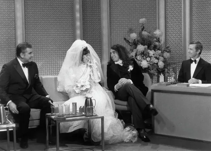 Framed Print : Tiny Tim and Bride Vicky on The Tonight Show, 1969