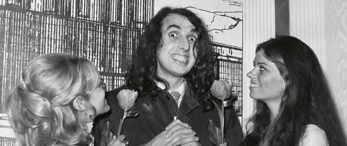 Framed Print : Tiny Tim with Microphone and near Audience Framed Print : Tiny Tim with Microphone and near Audience