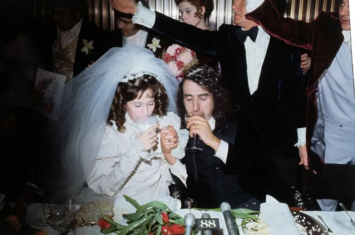 Framed Print : Tiny Tim and Newlywed at Wedding Framed Print : Tiny Tim and Newlywed at Wedding