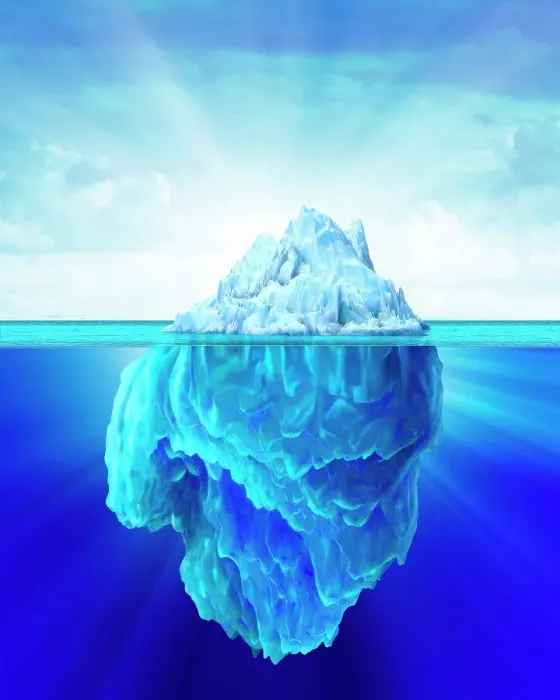 Framed Print : Tip of an iceberg, artwork Framed Print : Tip of an iceberg, artwork