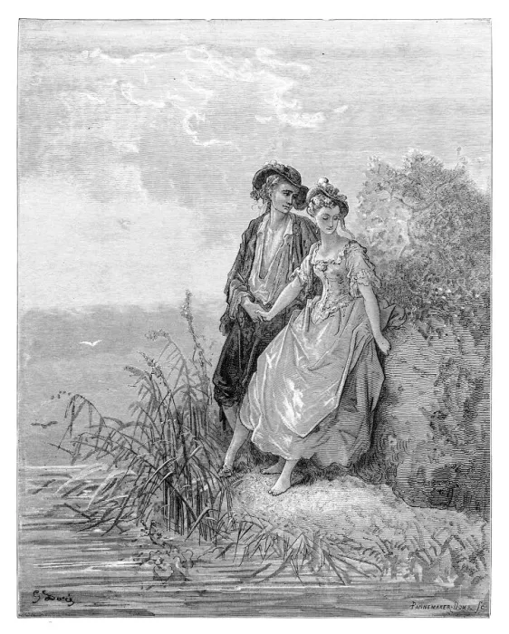 Framed Print : Tircis and Amarante Framed Print : Tircis and Amarante