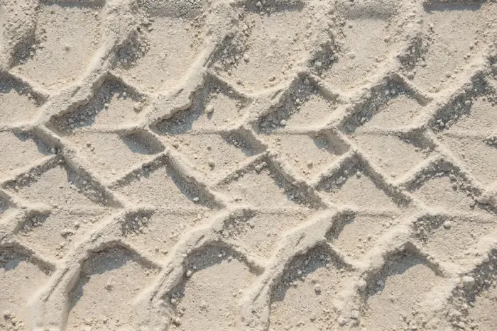 Framed Print : Tire tracks in the sand, Etosha Pan, Etosha National Park, Namibia Framed Print : Tire tracks in the sand, Etosha Pan, Etosha National Park, Namibia