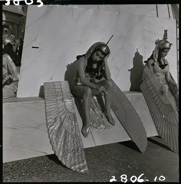 Tired Extra on Set of Cleopatra Print (Bettmann Archive). Art