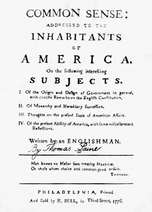 Framed Print : Title Page to Common Sense Framed Print : Title Page to Common Sense