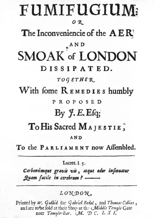 Framed Print : Title Page of Fumifugium by John Evelyn Framed Print : Title Page of Fumifugium by John Evelyn