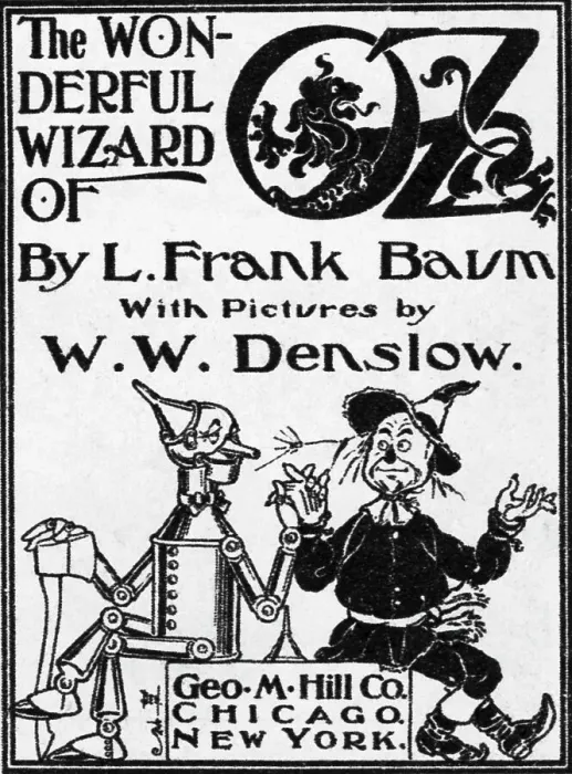Framed Print : Title Page Illustration by William W. Denslow, from The Wonderful Wizard of Oz by Frank Baum
