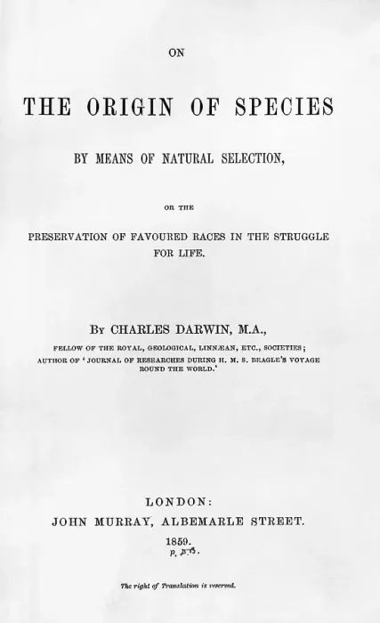 Framed Print : Title Page from the Origin of Species Framed Print : Title Page from the Origin of Species