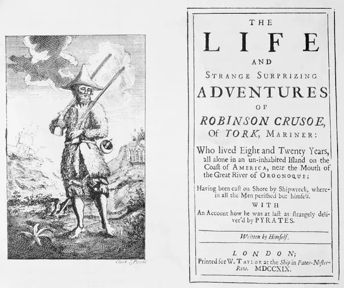 Framed Print : Title Page from Robinson Crusoe by Daniel Defoe Framed Print : Title Page from Robinson Crusoe by Daniel Defoe