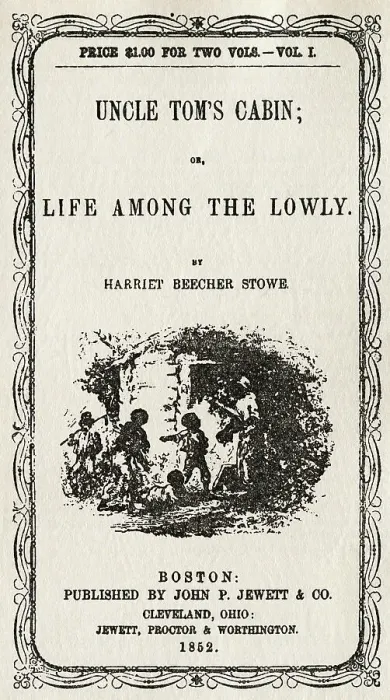 Framed Print : Title Page of Uncle Toms Cabin