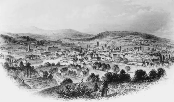 Framed Print : Tiverton from Skrink Hills, Devon, circa 1850. (Photo by Hulton Archive / Getty Images) Framed Print : Tiverton from Skrink Hills, Devon, circa 1850. (Photo by Hulton Archive / Getty Images)