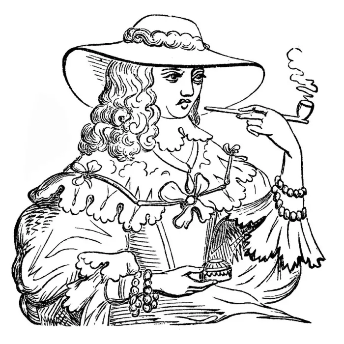 Framed Print : Tobacco smoker in 17th Century Framed Print : Tobacco smoker in 17th Century