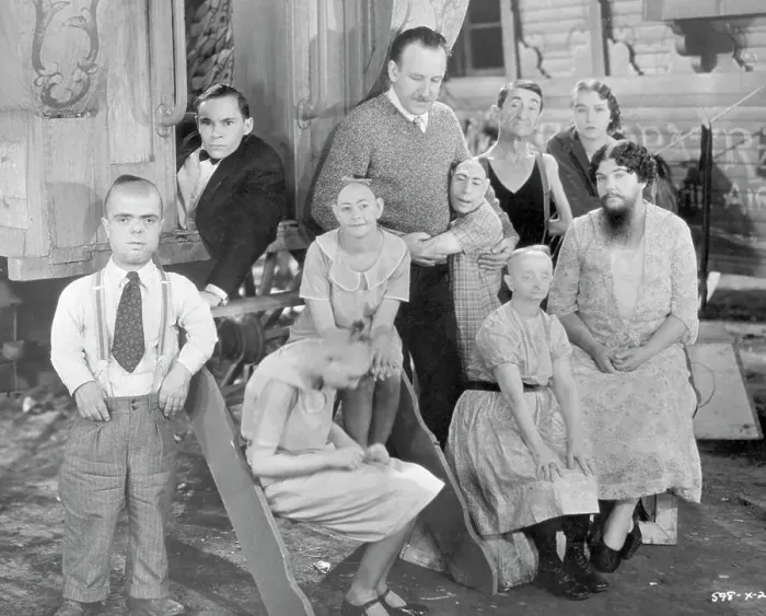 Framed Print : Tod Browning with Cast Members from Freaks