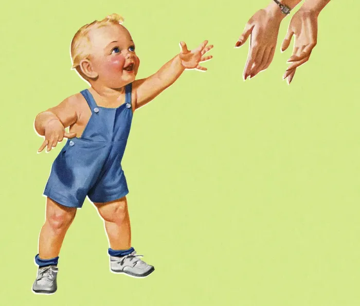 Framed Print : Toddler Reaching for His Parent Framed Print : Toddler Reaching for His Parent