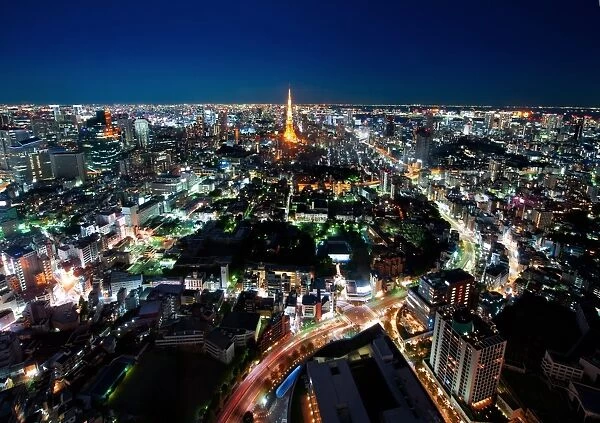 Tokyo city at night tokyo tower