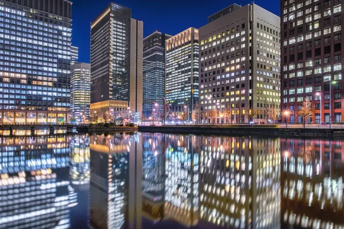 Framed Print : Tokyo Downtown Reflection Framed Print : Tokyo Downtown Reflection