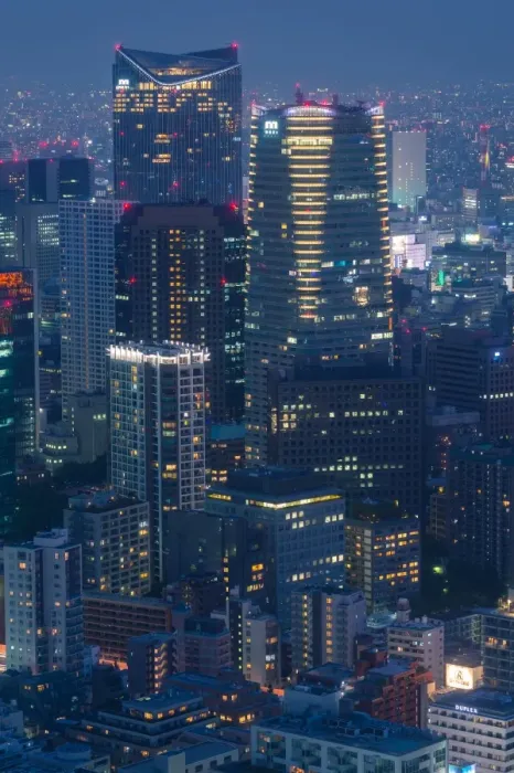 Framed Print : Tokyo metropolis at night from Roppongi hill Framed Print : Tokyo metropolis at night from Roppongi hill