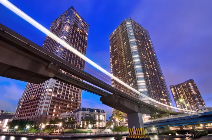 Framed Print : Tokyo Monorail And Skyscrapers Framed Print : Tokyo Monorail And Skyscrapers