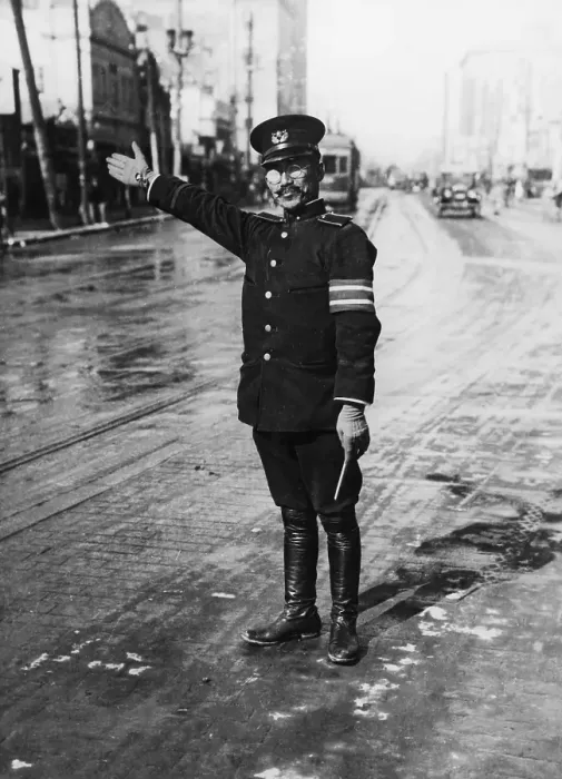 Framed Print : Tokyo Traffic Cop Framed Print : Tokyo Traffic Cop