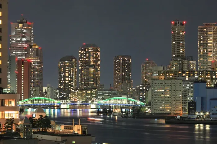 Framed Print : Tokyo Waterfront at Night Framed Print : Tokyo Waterfront at Night