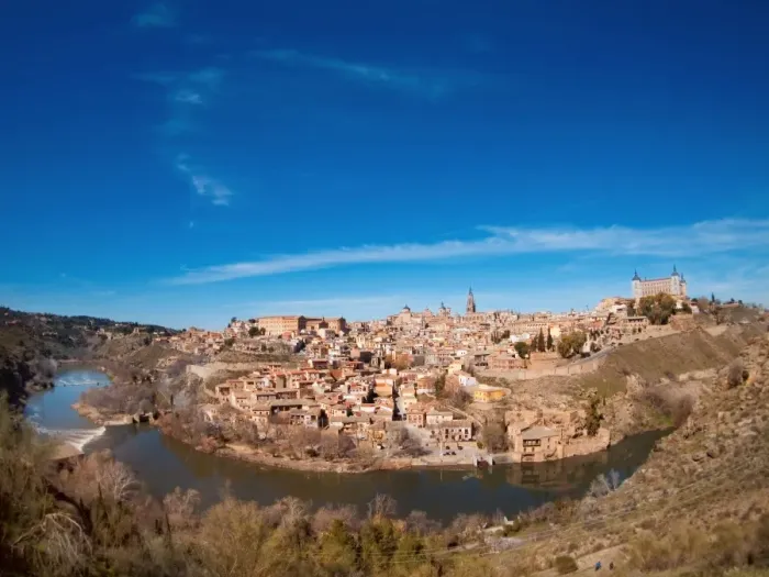 Framed Print : Toledo, River Tagus and landscape Framed Print : Toledo, River Tagus and landscape