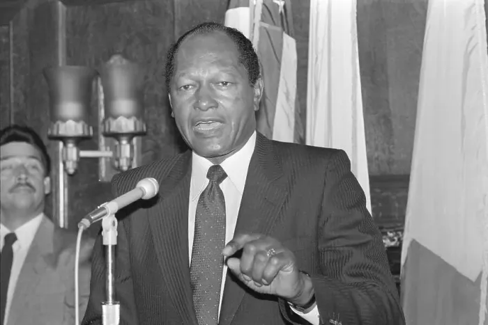 Framed Print : Tom Bradley Talks About Farrakhan Framed Print : Tom Bradley Talks About Farrakhan