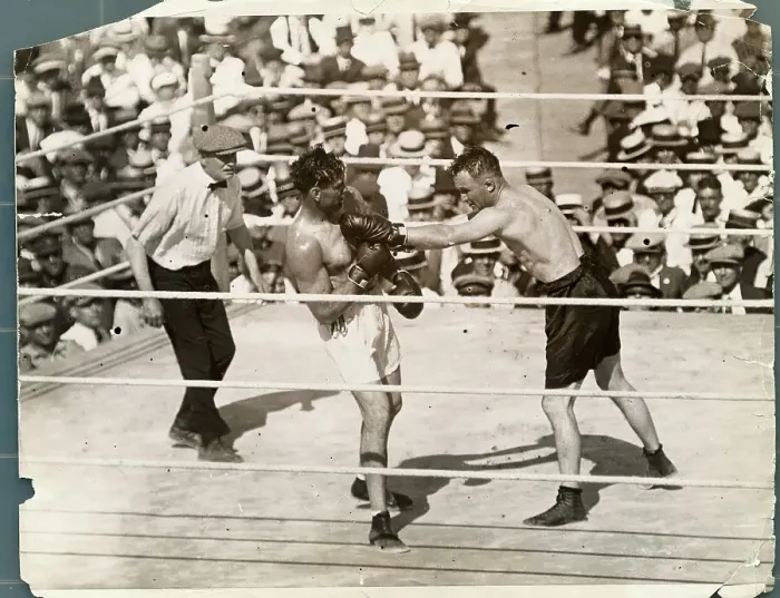 Framed Print : Tom Gibbons Punching Jack Dempsey Framed Print : Tom Gibbons Punching Jack Dempsey