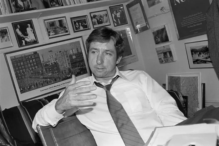 Framed Print : Tom Hayden in Office During Interview Framed Print : Tom Hayden in Office During Interview