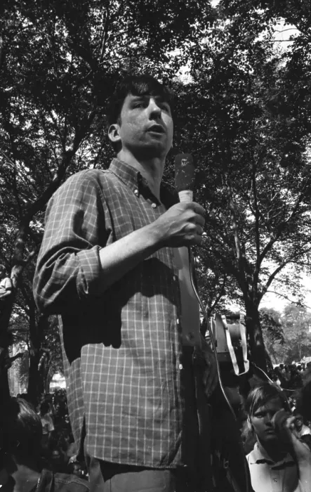 Framed Print : Tom Hayden Speech Outside The DNC In 68 Framed Print : Tom Hayden Speech Outside The DNC In 68