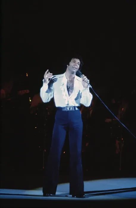 Framed Print : Tom Jones. LOS ANGELES - CIRCA 1975: Welsh singer Tom Jones performs live Framed Print : Tom Jones. LOS ANGELES - CIRCA 1975: Welsh singer Tom Jones performs live