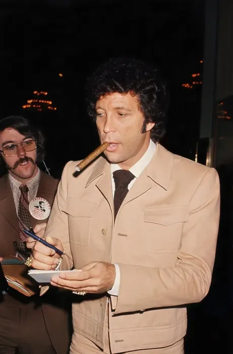Framed Print : Tom Jones. LOS ANGELES - FEBRUARY 6: Welsh singer Tom Jones smokes a cigar Framed Print : Tom Jones. LOS ANGELES - FEBRUARY 6: Welsh singer Tom Jones smokes a cigar