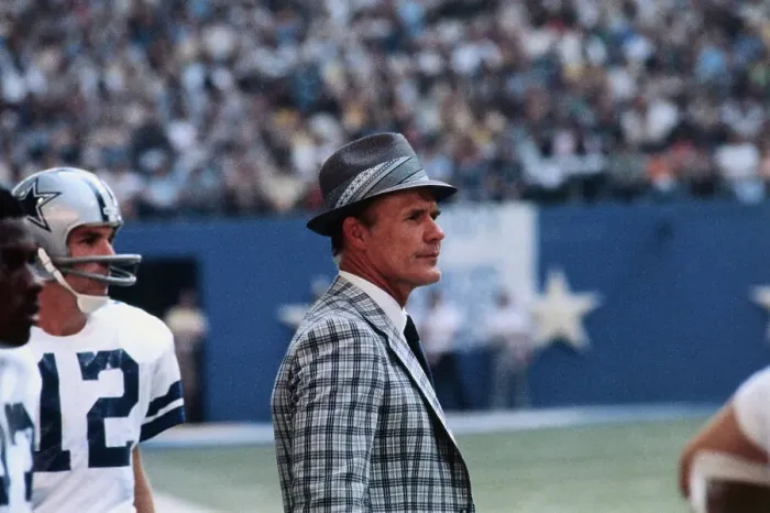 Framed Print : Tom Landry Looking On Framed Print : Tom Landry Looking On