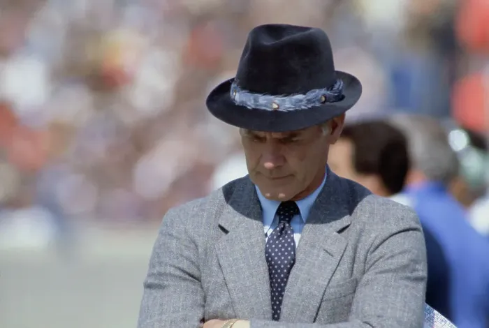 Framed Print : Tom Landry Looking Down Sideline Framed Print : Tom Landry Looking Down Sideline