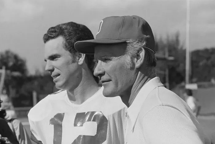 Framed Print : Tom Landry and Roger Staubach Framed Print : Tom Landry and Roger Staubach