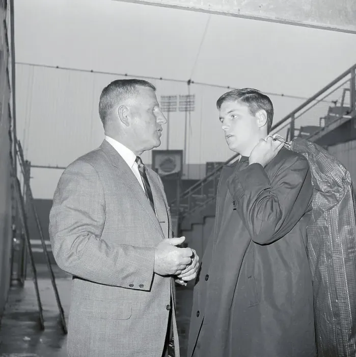 Framed Print : Tom Seaver Talking with His Dad Framed Print : Tom Seaver Talking with His Dad