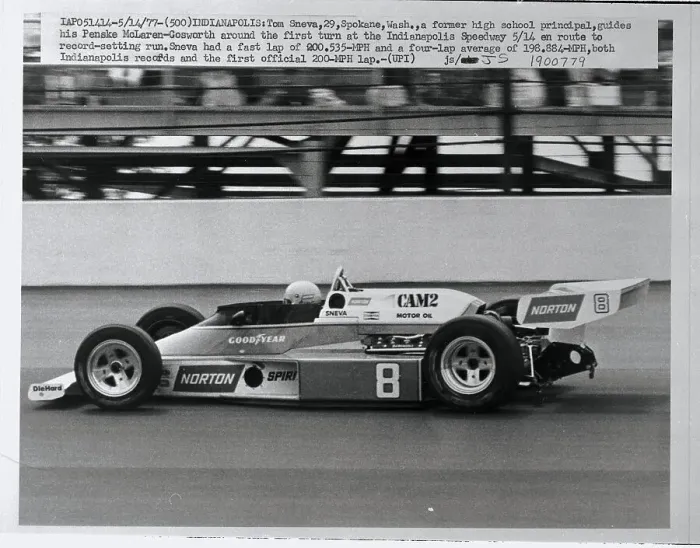 Framed Print : Tom Sneva Racing at Indianapolis Speedway Framed Print : Tom Sneva Racing at Indianapolis Speedway