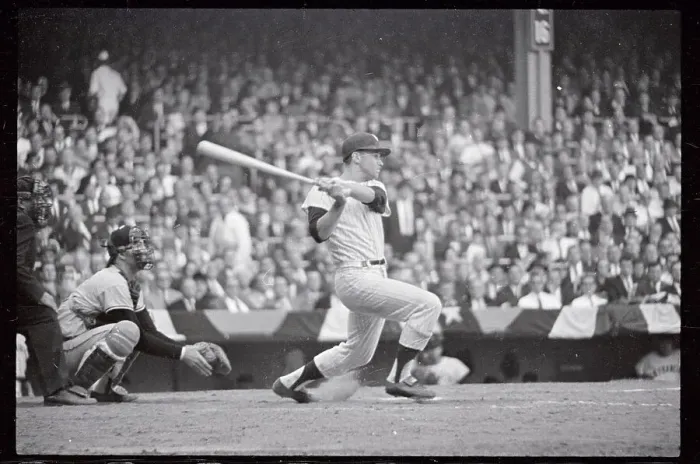 Framed Print : Tom Tresh Hitting a Home Run Ball Framed Print : Tom Tresh Hitting a Home Run Ball
