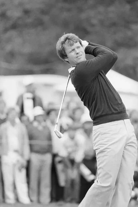 Framed Print : Tom Watson Swinging Golf Club During Open Framed Print : Tom Watson Swinging Golf Club During Open