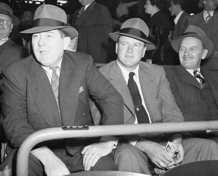 Framed Print : Tom Yawkey and Joe Cronin Watching Ball Game Framed Print : Tom Yawkey and Joe Cronin Watching Ball Game