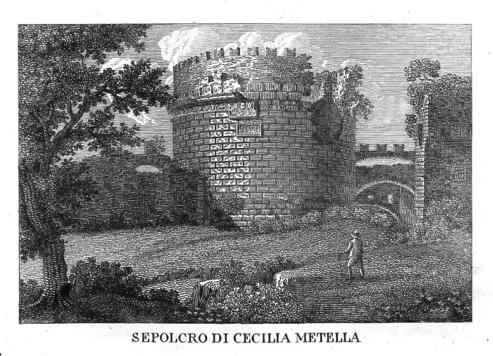 Framed Print : Tomb of Caecilia Metella, Tomba di Cecilia Metella, funerary monument on the Via Appia Antica in Rome, Italy, digitally restored reproduction from Vedute principali e piu interessanti di Roma by Giovanni Battista, 1799 Framed Print : Tomb of Caecilia Metella, Tomba di Cecilia Metella, funerary monument on the Via Appia Antica in Rome, Italy, digitally restored reproduction from Vedute principali e piu interessanti di Roma by Giovanni Battista, 1799