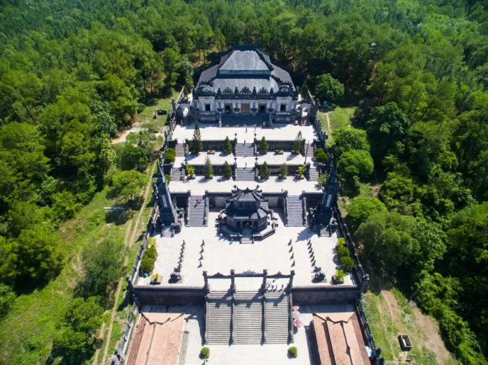 Framed Print : Tomb of Khai Dinh King from above in Hue, Vietnam