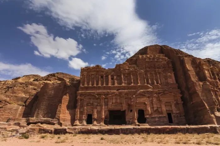 Framed Print : Tombs in Petra, Jordan