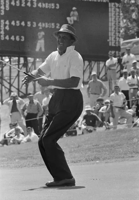Framed Print : Tommy Bolt Celebrating at the US Open