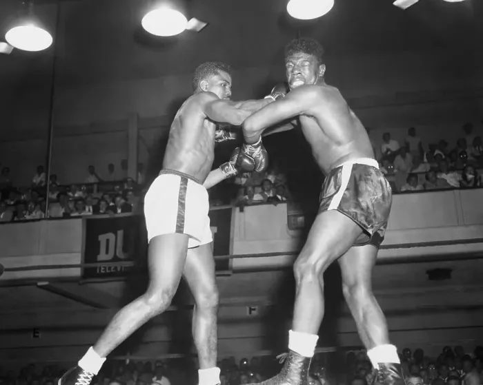 Framed Print : Tommy Jackson Boxing Against Jimmy Slade Framed Print : Tommy Jackson Boxing Against Jimmy Slade